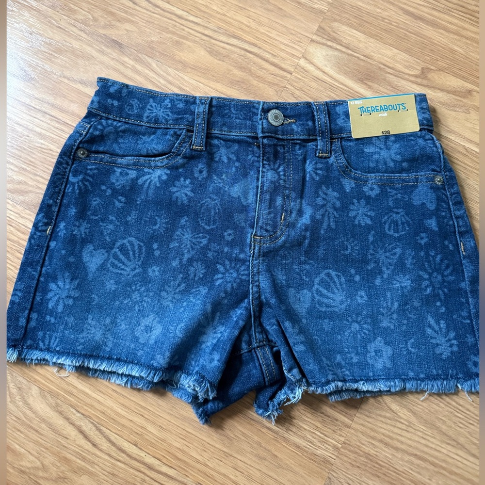 Thereabouts Floral Patterned Denim Shorts for Kids